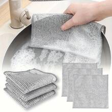 10/20/30/40/50pcs Cleaning Cloths - Non-Stick, Oil-Free Mesh For Kitchen Stove & Pot Scrubbing, Ideal For Range Hood, Sink & Stain Removal