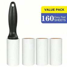 240 Sheets Super Sticky Lint Roller - Pet Hair Remover - Set Includes 1 Handle And 6 Refills, For Car Carpet, Car Seat, Car Interior, Furniture, Sofa And Clothes