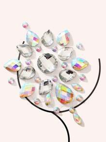 1pair Lady Crystal Acrylic Nipple Stickers For Nightclub Party, For Rave