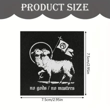 1 buc. No Masters Print Punk Patch Cosut Petepe umoristice pentru îmbrăcăminte Jachetă Trucker Hat Cadou - Culori mixte - Vizualizare 2