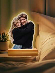 1 件定制照片夜灯 - 个性化相框，带图片和 3D 木质底座，亚克力浪漫礼物，情人节/周年纪念/乔迁/婚礼/生日/圣诞节/感恩节/万圣节（床头装饰） - 均碼 - 查看 7