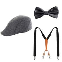 Set de 3 boinas a rayas retro elegantes estilo callejero, apropiadas para todas las temporadas