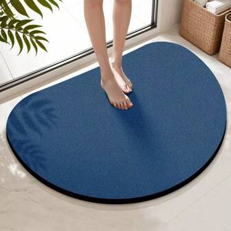 Minimalist Solid Color Diatomite Bath Mat, Nordic Style Diatomite Solid Color Floor Mat, Must-Have For Bathroom! Solid Color Diatomite Mat Creates Dry Bathroom Space! Solid Color Anti-Slip Diatomite Mat, Anti-Slip Absorbent Diatomite Bathroom Floor Mat, Easy To Clean, Suitable For Shower Entrance