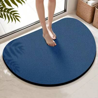 Alfombrilla de baño de unicolor de diatomita minimalista, alfombrilla de piso de diatomita de unicolor estilo nórdico, ¡imprescindible para el baño! ¡La alfombrilla de diatomita de unicolor crea un espacio de baño seco! Alfombrilla de diatomita antideslizante de unicolor, alfombrilla de piso de baño de diatomita antideslizante y absorbente, fácil de limpiar, adecuada para la entrada de la ducha