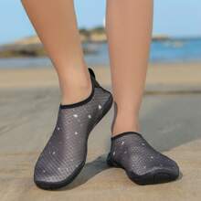 Stylish Women Striped Fabric Beach Shoes - Ultra Lightweight, Comfortable, And Breathable Creek Shoes With EVA Insole And Rubber Sole For Spring And Summer - Black - View 4