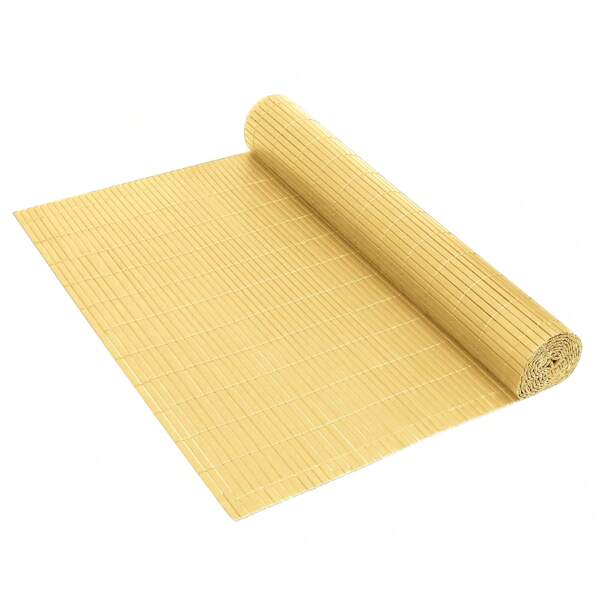 YUENFONG Sichtschutzmatte PVC Standard Sichtschutz Windschutz Zaunblende Für Garten Balkon Terrasse Sichtschutzzaun Balkonverkleidung, Bambus