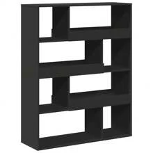 Bibliothèque noire 100x33x125,5 cm en bois d'ingénierie - Noir - Voir 2