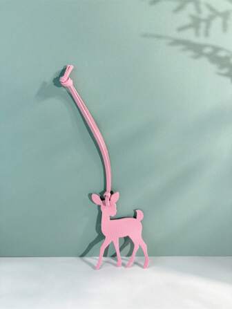 A Solid Color PU Fashion, Simple And Versatile, Cute, Cute Pet, Interesting Animal, Cartoon Sika Deer, Car Pendant, Keychain, Backpack, Shoulder Bag, Messenger Bag, Handbag, Tote Bag, Other Storage Bag Pendant, Suitcase Pendant, Trouser Waist Pendant, Suitable For Couples, Students, School, Men And Women, Commuting, Daily Dating, Holidays, Travel, Business Trip, Suitable For Boys, Festivals, Girlfriends, Mothers, Besties, Small Gifts, Children's Birthday Gifts