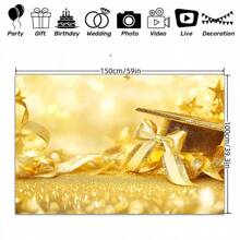 The Polyester Fabric Banner For Graduation Celebration Is Perfect As A Photography Background And Party Decoration. Suitable For Classrooms, Living Rooms, And Bedrooms As An Elegant Background For Party Supplies.