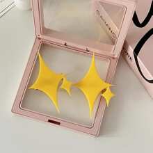 2pcs Y2K Style Cute Geometric Star Shape Plastic Duck-Bill Hair Clips, Suitable For Side And Bangs, High Aesthetic Travel Hair Accessory, Fit For Age 14+ Years, Plastic Material
