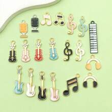 40pcs/Set Antique Silver Alloy Mixed Cat/Musical Note DIY Pendant For Jewelry Key Chain Making Accessories For Music Festival Decoration - Multicolor - View 5