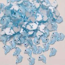 20/50/100pcs Dolphin Decorations, Resin Crafts For Nail Art And DIY Phone Case Decor, Ocean Animal Series Accessories For Handmade - Dolphin Nail Art - View 5