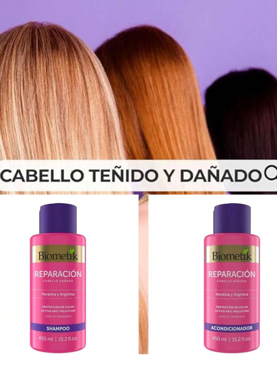 Shampoo y AcondicionadorReparación keratina  450 ml - Rosa - Ver 1