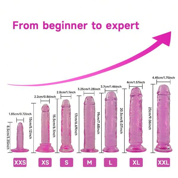1PC Unisex TPE Penis Analog Hands-Free Dildo, Available In 7 Sizes, No Batteries Required, Soft And Safe Materials, Powerful Suction Cup Anal Plug, Stimulating Massager, Pleasant Body And Mind, Easy To Clean, Adult Sex Toys