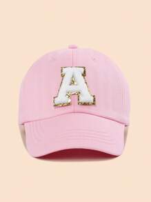 1pc Pink Letter Patch Baseball Cap, 8-16 Years Old Girls Snapback Hat, Suitable For Spring, Summer, Autumn, Winter, Party Decoration Headwear - Pink - View 26