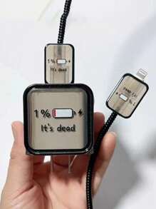 5 件低电量 1% 保护壳，兼容 14/15 Pro Max 充电线 - 彩色 - 查看 6