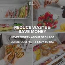 Chef Preserve Compact Vacuum Sealer Food (Vacuum Sealer + 20 Reusable Vacuum Bags) Powerful Handheld Vacuum Sealer, Seal Meal Saver, Portable Food Sealer