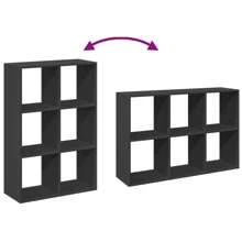 Étagère séparatrice de pièces noire 69,5x29x103,5 cm