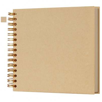 7*7 pollici/8x8 pollici/10x10 pollici Fai da te Album da scrapbooking 40 pagine/20 fogli Copertina rigida in carta kraft Album fotografico Libro dei ricordi per matrimonio e anniversario familiare (e 80 pagine/40 fogli)