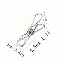 1pc Stainless Steel Clothing Hanger Clips, Multifunctional Anti-Wind Hooks For Skirts, Socks, Jeans, Pants, Dresses, Suitable For Home, Hotel, Dormitory, School, Clothing Store