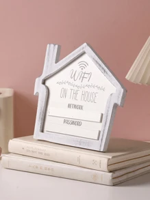 1 cái Giá đỡ mật khẩu WiFi bằng gỗ sáng tạo, trang trí để bàn nhiều cảnh theo phong cách Boho cổ điển, văn phòng, phòng học, phòng khách, đạo cụ tiệc ngày lễ - Nhiều màu - Xem 4
