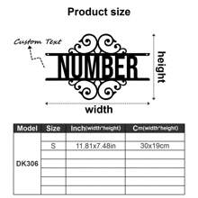 1pc Custom Vintage Metal Doorplate Decorative Art, Rural Street Nameplate Wall Decorations - Personalized Door Numbers And Text - Wall-Mounted Multifunctional Address Signs, House Numbers, Outdoor Address Signs, Farmhouse Door Art,Graphic Print