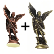 1pc Saint Michael Archangel Figurine, Sacred Angel Michael's Sculpture, Zinc Alloy Statue For Home Desk Decor Best Gifts Birthday Graduation