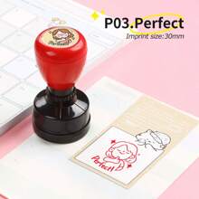 1 套教师印章，印有彩色励志短语，用于评分、家庭作业、课堂管理 - ABS 材质 - 适合学校和办公室使用