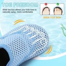 Kids Adjustable Strap Aquatic Shoes - Lightweight, Comfortable And Breathable Material, Perfect For Spring And Summer Adventures, Suitable For Casual Wear, Beach, Swimming And Outdoor Activities - Baby Blue - View 5