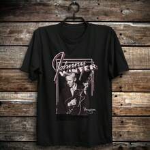 Vintage Johnny Winter Cool Daddy T-Shirt Edgar Winter Nothin' But The Blues - Black - View 1