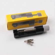 Ferramenta de reparo de relógio de metal, ferramenta de ajuste de pulseira de relógio com pino de relógio, pulseira de elo, ferramenta de remoção fácil de remover e ajustar