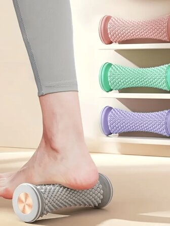 1 Piece, Purple/Gray/Pink/Green Plantar Fascia Wheel, Foot Massager, Yoga, Walking Relaxation, Roller, Arch Trainer, Fitness Workout, Comfort Roller Home Foot Massager, Soothing Foot Plantar Fascia Massager - Easy Rolling, Yoga Massager Roller For Acupressure Point Massager, Foot/Hand/Around Dissector, Great For Post Workout, Hiking, Relaxation Arch Gym Accessory, Great For Home Workouts, Dad Gifts
