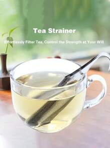 1 个茶叶浸泡器，创意悬挂伸缩管茶过滤器，长柄茶过滤器，带细网过滤器的散叶茶过滤棒管，用于散茶的便携式茶叶浸泡器，适合户外旅行、露营、野餐、派对、家庭和办公室。