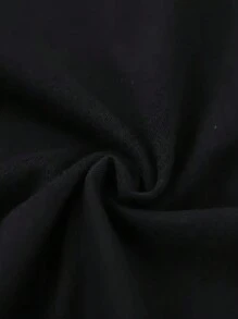 Summer Tops Oversized T Shirt Women Graphic Tees Women Solid Color Casual Women's Printed Round Neck Large Size T-Shirt, Suitable For Home, Sports And Shopping, Soft And Comfortable, Suitable For Spring And Summer Wear, Women's Tops, Women's Gifts, Carnival Gifts - 黑色 - 查看 4