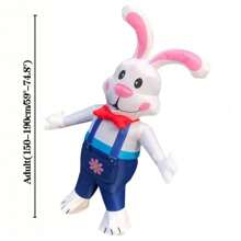 Aufblasbares Osterhasen-Kostüm, aufblasbares Hasen-Kostüm, Hasen-Maskottchen-Kostüm, unisex Ganzkörper-Hasen-Kostüm für Halloween