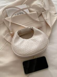 Fashionable Solid Color Woven Pattern Embossed Handbag With Casual And Simple Elegant, Suitable For Shopping, Wallets, Shopping, Young Women, College Students, Newcomers, White-Collar Workers. They Are Very Suitable For Offices, Universities, Work, Business, Commuting, Outdoor Activities, Travel, And Outings
