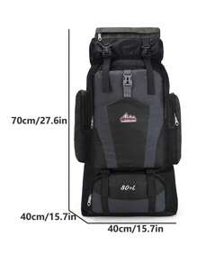 Sac à dos d'alpinisme de 80 litres en nylon imperméable pour hommes, sac à dos de montagne, sac de voyage de plein air
