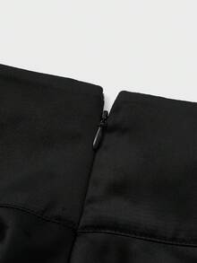 Falda pantalón deportiva para mujeres, de secado rápido, antiexposición, transpirable, adecuada para correr, tenis, yoga, otoño/invierno - Negro - Ver 2
