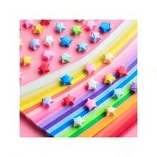 540 pezzi/1000 pezzi Strisce a stella di carta, 27 strisce a stella multicolore, strisce a stella di carta pieghevoli a doppia faccia e stelle di carta fortunate per fai-da-te e lavoretti manuali