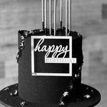 1pc/3pcs/5pcs Acrylic Happy Birthday Cake Toppers For Birthday Party DIY Cake Dessert Baking Decoration Supplies - Multicolor - View 7