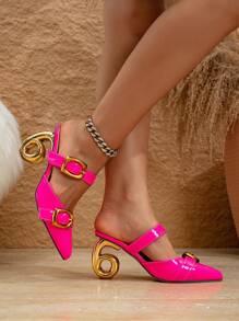 Women Shoes Pointed Alien Heels Glenn High Heels Sandals Fashion Commuter Elegant Dinner Party Date Night Dress Spring Casual