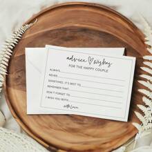 50pcs 4x6 Mad Libs Advice And Wishes Cards For Wedding, Perfect Addition To Your Wedding Reception Decorations Or Bridal Shower - White - View 5