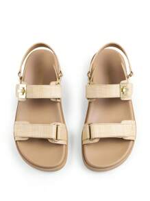 Flat Sandals For Women Comfortable Open Toe Summer Sandals Adjustable Fashion Dress Sandals Dresses For Woman - 卡其色 - 查看 7