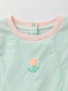 Balabala Girls' Dress, 2025 Summer Princess Style Baby Dress - Pink Green - View 6