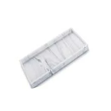 1-2 piezas Bandejas decorativas, bandejas de vanidad, bandejas de almacenamiento de diseño de mármol negro de silicona para fregadero, lavabo, baño y cocina, con vibras bohemias, para vacaciones en la playa, colección de baño, colección de dormitorio, gran capacidad - Negro - Ver 11