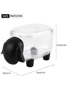 1 Stück kleine transparente Aufbewahrungsbox in Lammform, es ist ein Aufbewahrungsbehälter aus Acrylmaterial. Neben der Funktion als Aufbewahrungsbox ist es auch ein niedliches Heim-Dekorationsornament. Badezimmer Waschtisch Aufbewahrungsdose