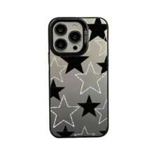 Anti-Shock Black Star Pattern Rugged Cover Case Compatible With IPhone Xs Max Xr 7 8 11 12 13 14 15 16 Pro Max Plus  A12 13 14 30 32 34 50 50 51 52 E S S21 22 23 24 FE Plus Ultra Compatible With Redmi 12c 5 Compatible With POCO X3 6 13c 9 A2 Note 9 10 12 13 Pro Case - J8 - Xem 4