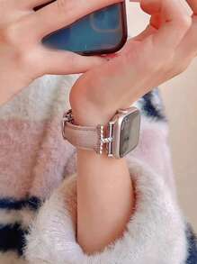 Leather Apple Watch Band Compatible With Apple Watch Series 8/9/7/6/5/4/3/2/1, And Apple Watch Ultra 40mm 44 41 45 49 42 38mm, Fashionable Bracelet For Women, Non-Stuffy, Comfortable To Wear, Perfect Fit For Wrist
