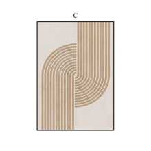 YIKES 1/3pcs Unframed Canvas Poster, Modern Art, Geometric Brown Black And White Block Lines Hanging Painting, Ideal Gift For Bedroom Living Room Corridor, Wall Art, Wall Decor, Winter Decor, Room Decoration Gifts Birthday Graduation - Multicolor - View 16