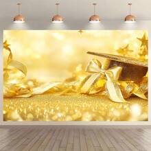 The Polyester Fabric Banner For Graduation Celebration Is Perfect As A Photography Background And Party Decoration. Suitable For Classrooms, Living Rooms, And Bedrooms As An Elegant Background For Party Supplies.